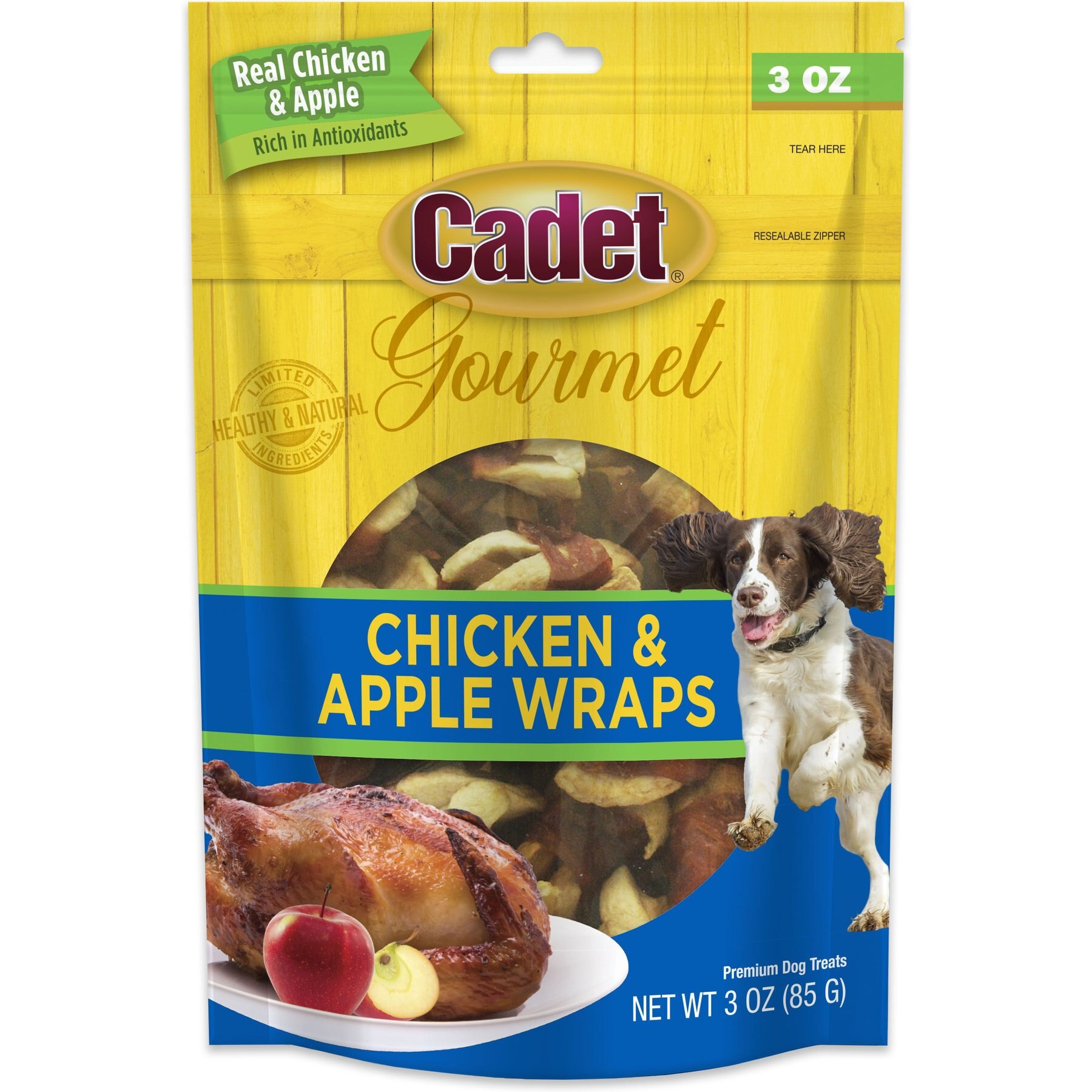 CADET Gourmet Chicken Apple Wrapped Dog Treats 28 oz bag Chewy