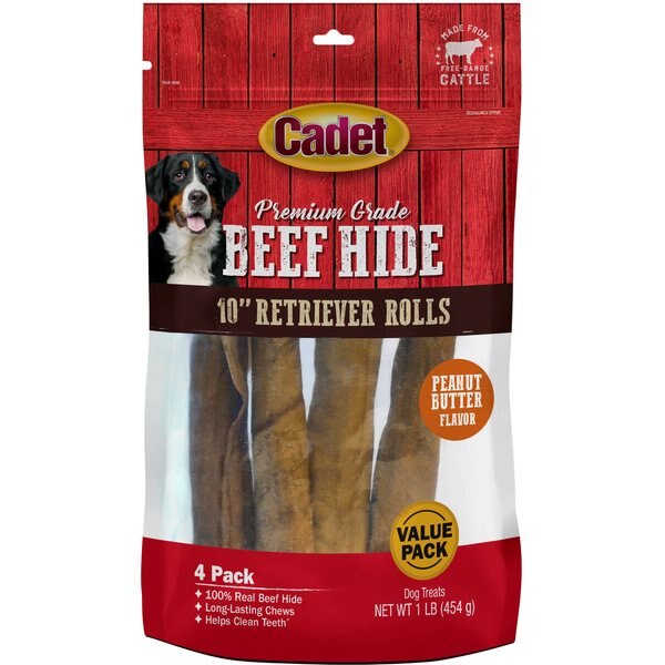 Cadet Chewalicious Classic Chewy Rolls Peanut Butter Flavor Dog Chews