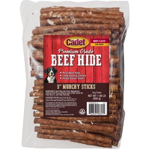 Cadet Premium Grade Munchy Beef Hide 5-in Sticks Dog Treats, 100 count