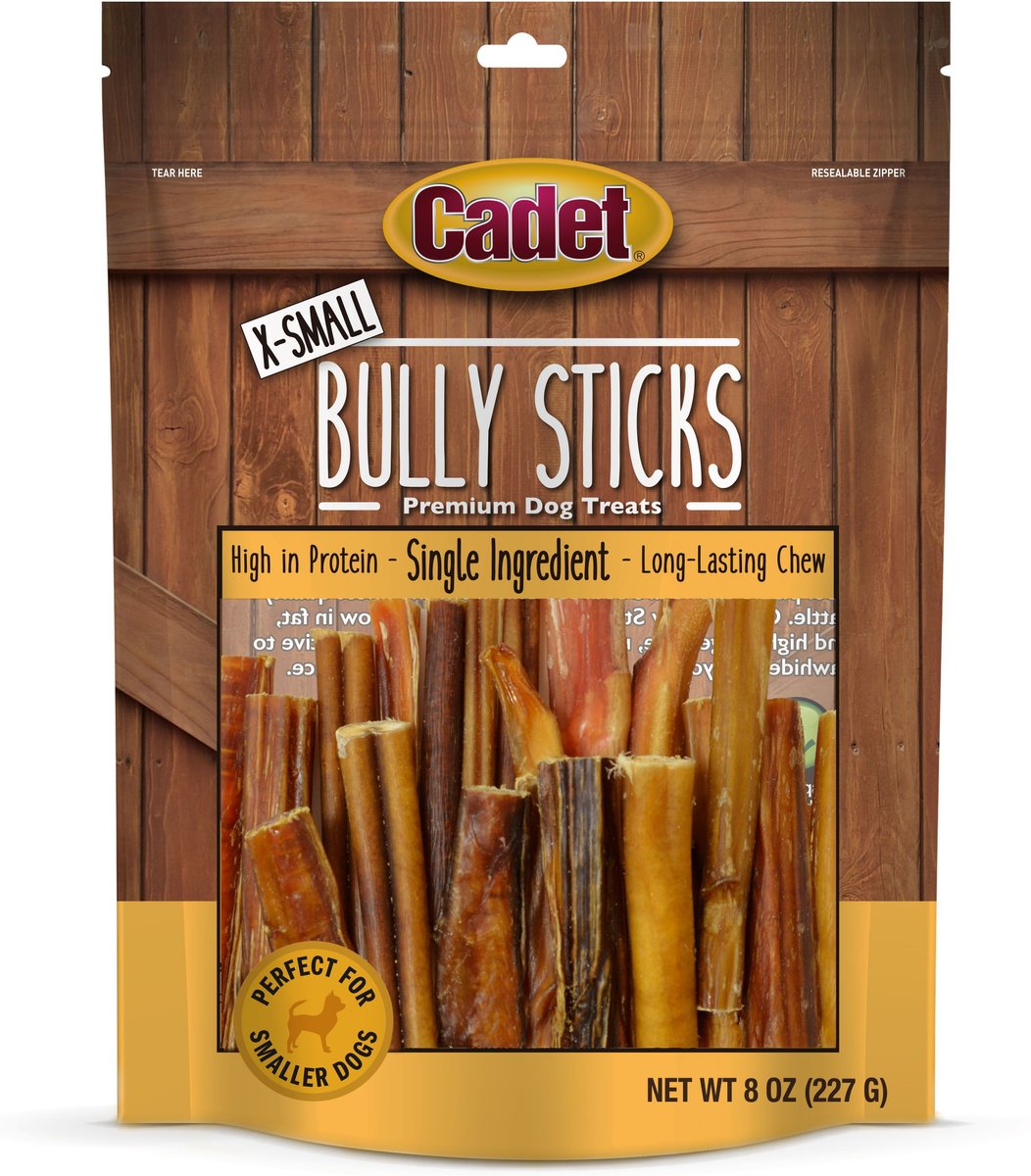 CADET Bully Sticks Dog Treats, XSmall, 8 count