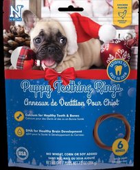 N-Bone Chicken Flavor 6 Rings Holiday Puppy Teething Rings Chew Treats, 7.2-oz bag