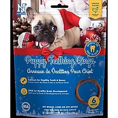 N-Bone Chicken Flavor 6 Rings Holiday Puppy Teething Rings Chew Treats, 7.2-oz bag