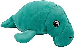Snuggle Puppy Tender-Tuffs Big Shots Manatee Squeaky Dog Plush Toy, Green, Large slide 1 of 7