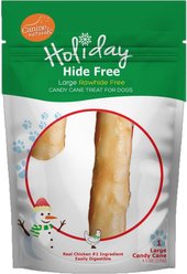 Canine Naturals Hide Free Chicken Recipe 6-7-in Candy Cane Dog Treat, 1 count