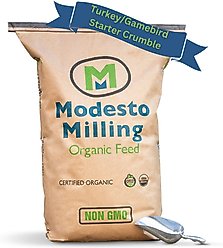 Modesto Milling Organic Turkey & Gamebird Chick Starter Crumbles Poultry Feed, 40-lb bag