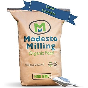 Modesto Milling Organic 17% Protein Layer Crumbles Poultry Feed, 40-lb bag