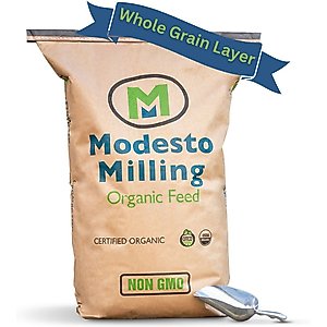 Modesto Milling Organic 17% Protein Whole Grain Layer Chicken Feed, 40-lb bag