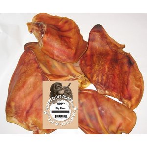 HDP Large Roasted Pig Ears Natural Chew Dog Treats, 100-pack