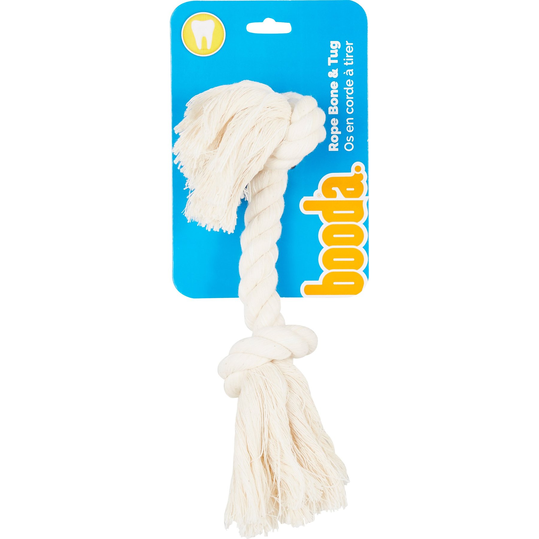 DENTAL ROPE 2-KNOT MEDIUM WHITE 12 - Ethical Pet