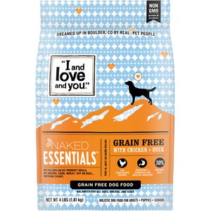I and Love and You Naked Essentials Grain-Free Chicken and Duck Recipe Dry Dog Food, 4-lb bag
