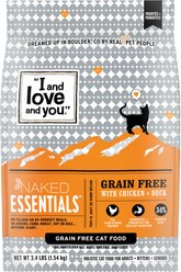I and Love and You Naked Essentials Chicken and Duck Recipe Grain-Free Dry Cat Food, 3.4-lb bag