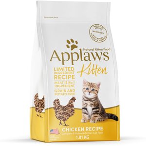 APPLAWS Complete Chicken Recipe for Kittens Dry Cat Food, 4-lb bag, 3
