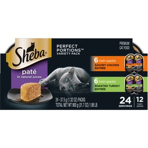 SHEBA Perfect Portions Grain Free Salmon Sustainable Tuna Cuts