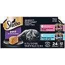Sheba Perfect Portions Grain-Free Seafood Entrees Pate Variety Pack Adult Wet Cat Food Trays, 2.6-oz, case of 12 twin-packs