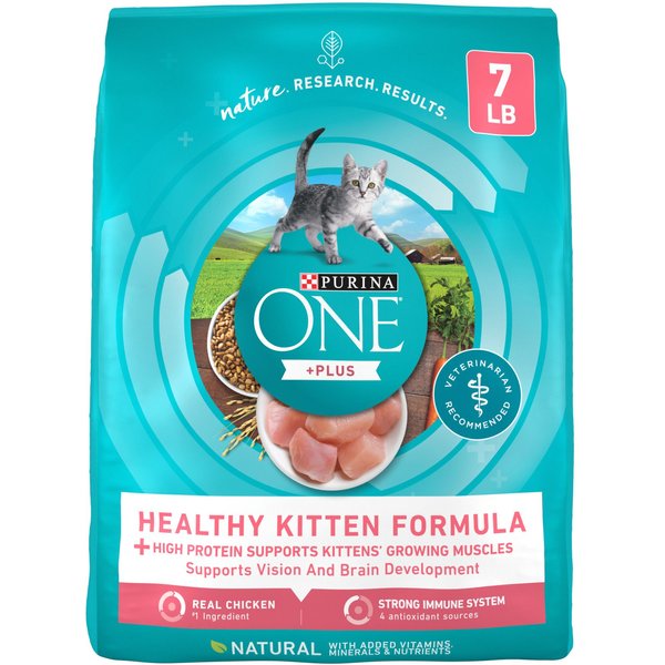 Purina Pro Plan Kitten Chicken & Rice Formula Dry Cat Food, 3.5-lb Bag 