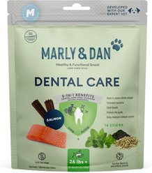 Marly & Dan Dental Care Salmon Flavored Dental Chews for Medium Breed Dogs, 10-oz bag slide 1 of 2