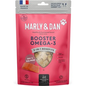 Marly & Dan Booster Omega-3 Salmon Flavored Freeze-Dried Cat Treats, 2.5-oz bag