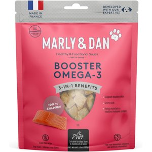 Marly & Dan Booster Omega-3 Salmon Flavored Freeze-Dried Dog Treats, 3.5-oz bag