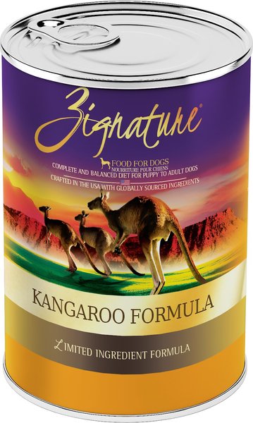 Zignature kangaroo 2025 dog food ingredients