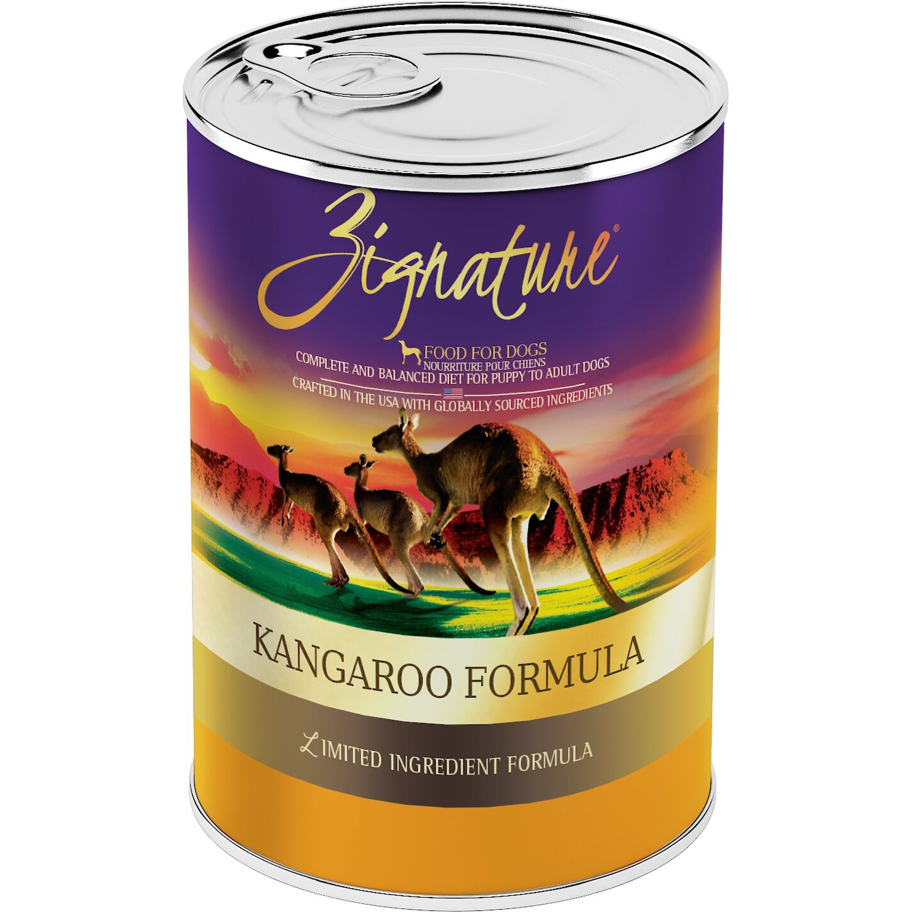 Zignature kangaroo formula 2025 dog food 27 lb