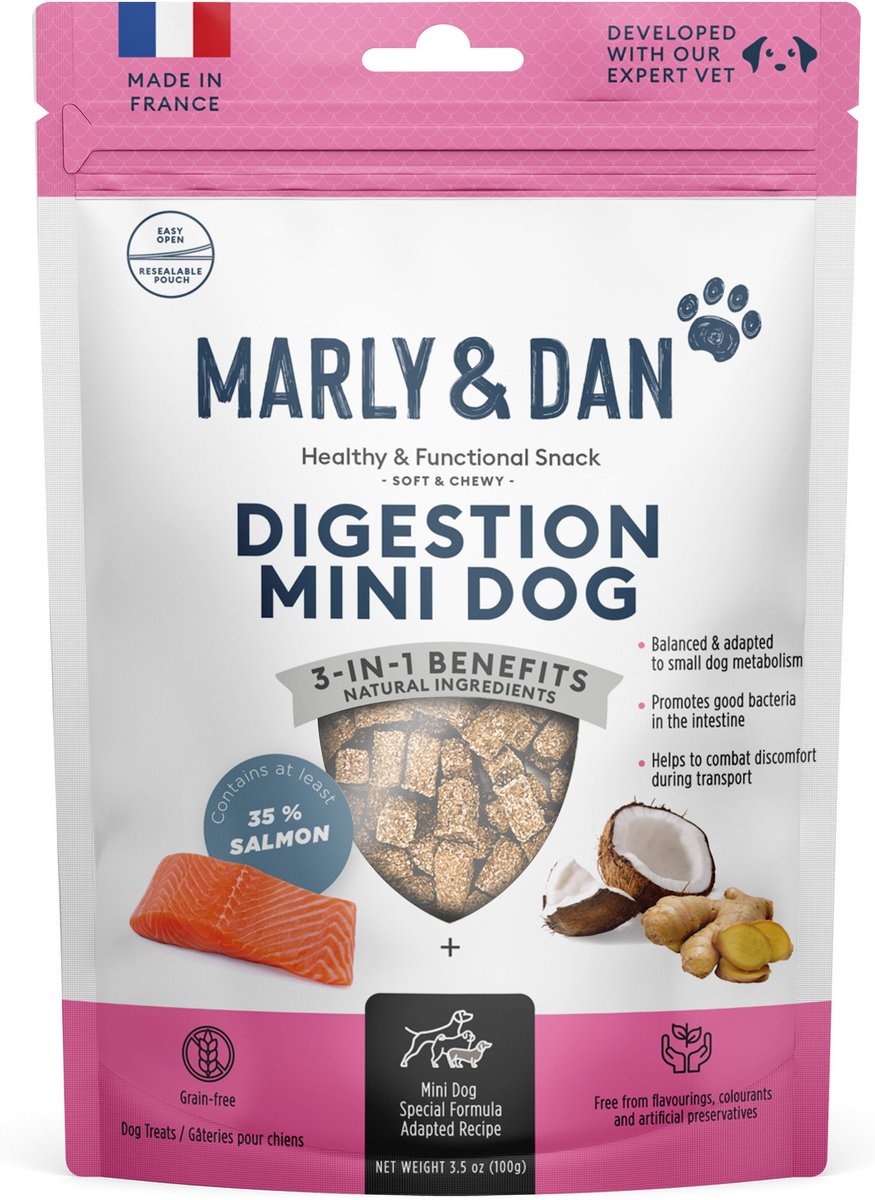 MARLY & DAN Salmon Dog Treats for Small & Mini Dogs with Sweet Potato ...