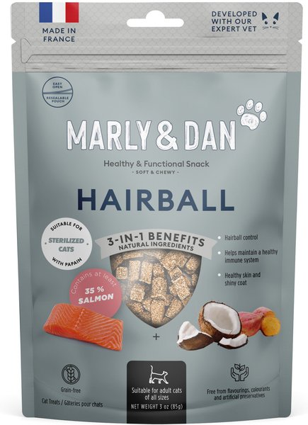 MARLY DAN Salmon Treats for Cats with Brewers Yeast Coconut