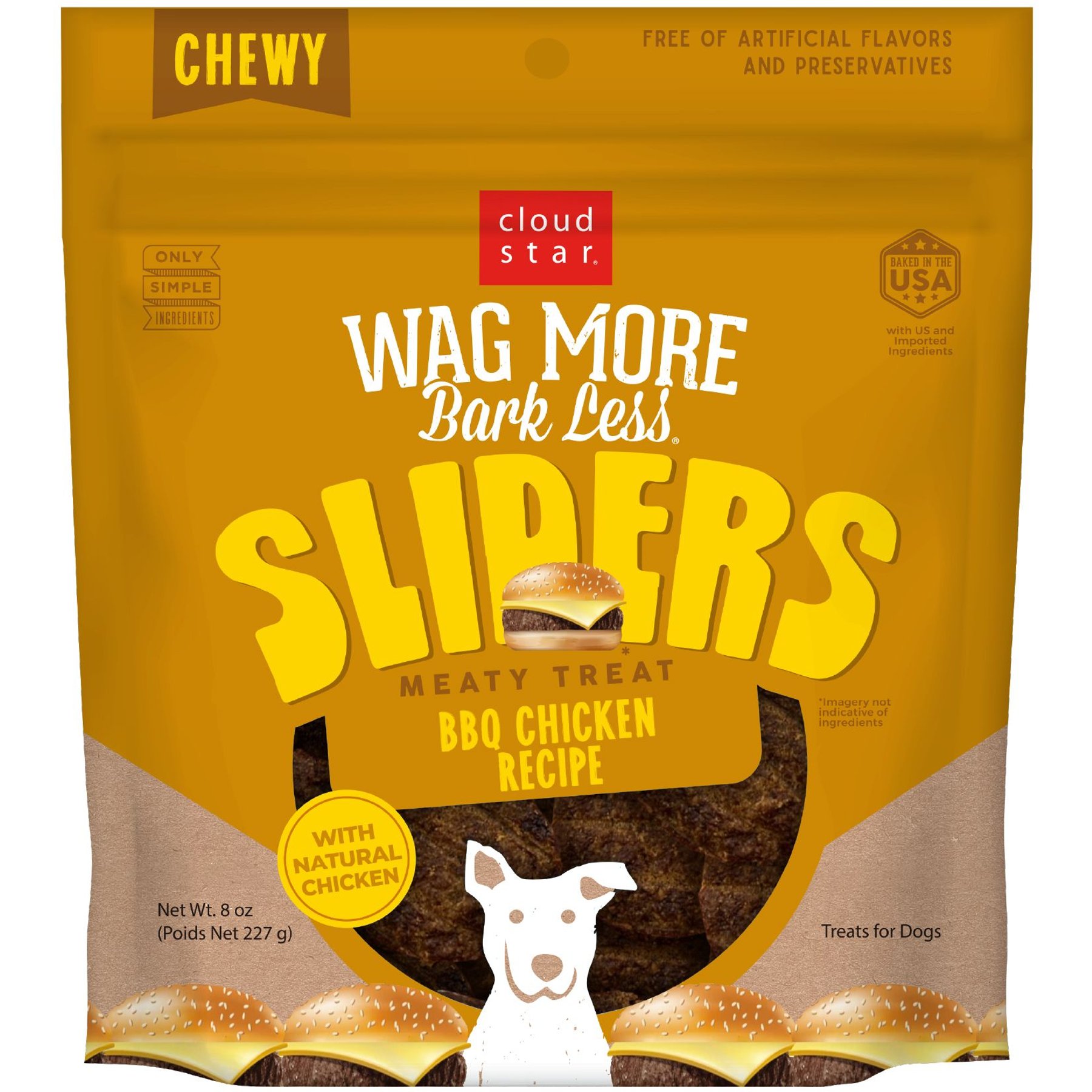 Cloud Star Wag More Bark Less Soft & Chewy with Chicken & Carrots Dog Treats