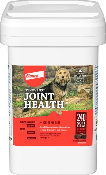 Synovi G3 Soft Chews Joint Supplement for Dogs, 240 count slide 1 of 8