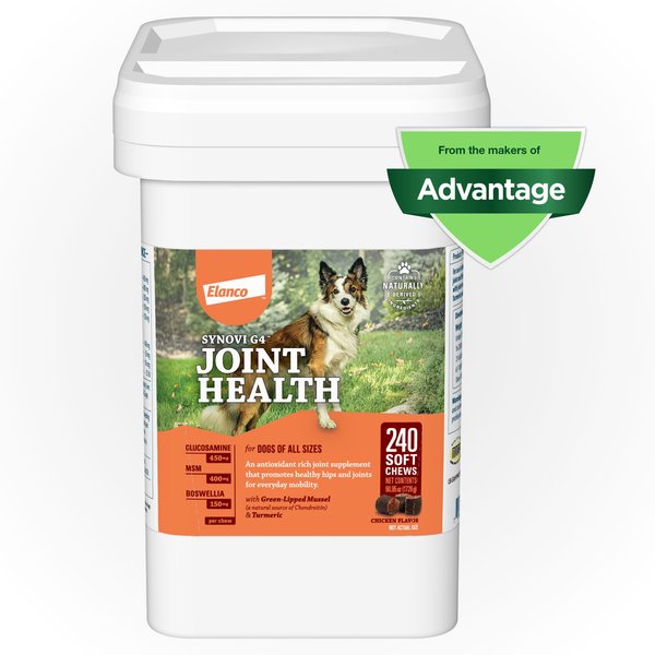 Synovi G4 Soft Chews Joint Supplement for Dogs, 240 count slide 1 of 7