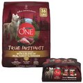 Purina ONE Natural True Instinct with Real Turkey & Venison Dry Food + SmartBlend True Instinct Tender Cuts in Gravy Variety Pack Canned Dog Food