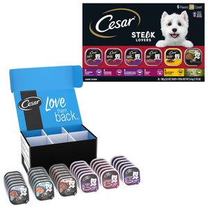 Cesar Home Delights & Classic Loaf in Sauce Variety Pack +  Steak Lovers Variety Pack Small Breed Wet Dog Food
