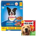 Kibbles 'n Bits Original Savory Beef & Chicken Dry Food + Milk-Bone Original Large Biscuit Dog Treats