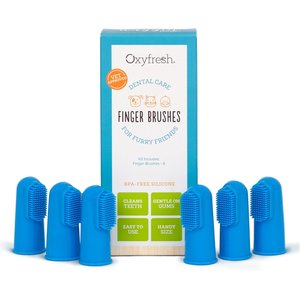 Oxyfresh Super Soft BPA-Free Silicone Dog & Cat Finger Brush, 6 count