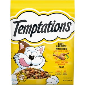 TEMPTATIONS Meaty Bites Chicken Flavor Soft Savory Cat Treats