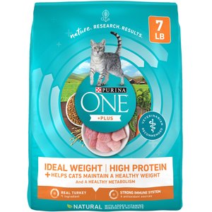 Purina ONE Ideal Weight Adult Dry Cat Food, 7-lb bag