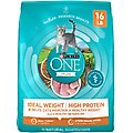 Purina ONE +Plus Ideal Weight Natural High Protein Adult Dry Cat Food, 16-lb bag