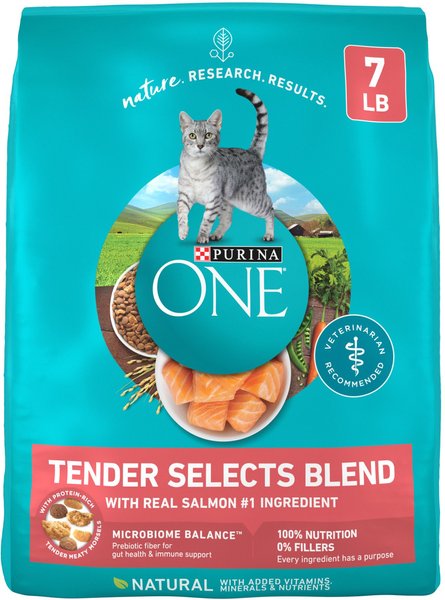 purina one tender selects dry cat food