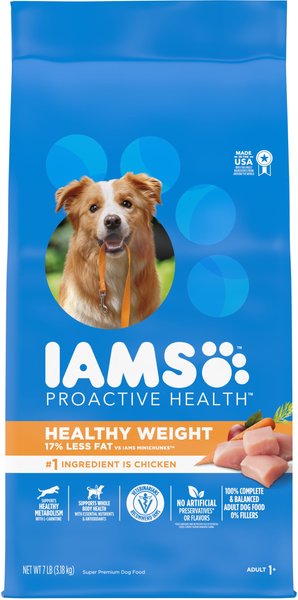Iams Proactive Health Healthy Weight Management Low Fat Formula with Real Chicken Adult Dry Dog Food, 7-lb bag slide 1 of 10