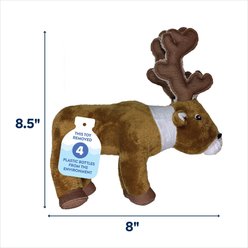 Spunky Pup Clean Earth Plush Caribou Dog Toy, Brown, Small slide 2 of 2