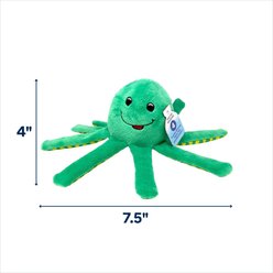 Spunky Pup Clean Earth Plush Octopus Dog Toy, Green, Small slide 2 of 2