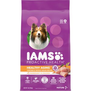 Iams Proactive Health Healthy Aging Mature & Senior Formula with Real Chicken Dry Dog Food, 7-lb bag