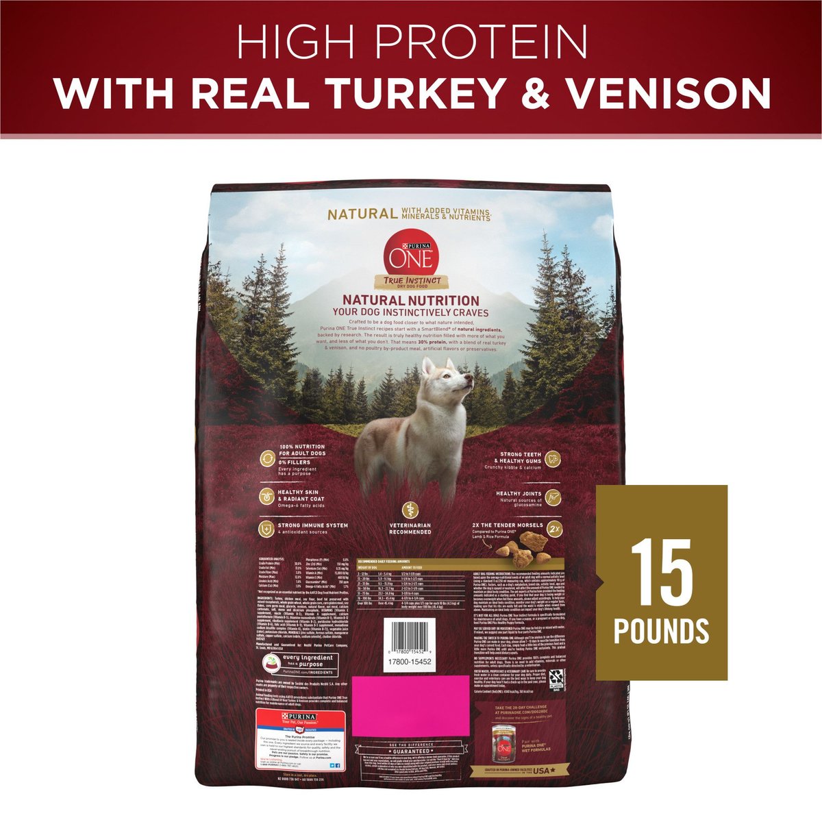 Purina one dog hot sale food true instinct