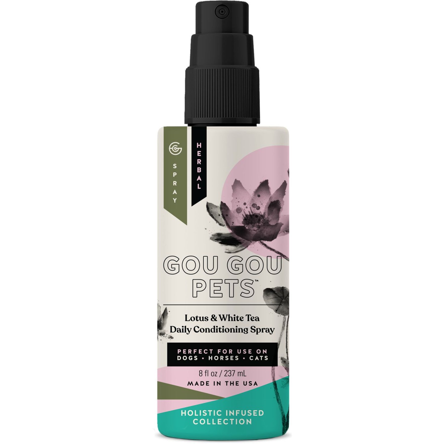 Gou Gou Pets Lotus & White Tea Leave In Conditioning Dog & Cat Spray, 8-fl oz bottle