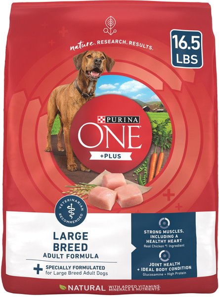 Purina ONE Natural Large Breed +Plus Formula Dry Dog Food, 16.5-lb bag slide 1 of 11