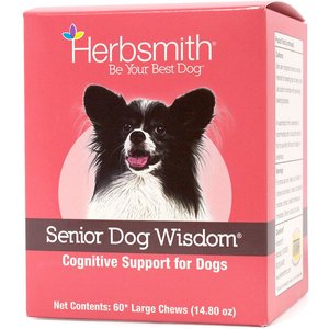 Herbsmith Senior Dog Wisdom Cognitive Support Soft Chews Dog Supplement, 60 count, Large