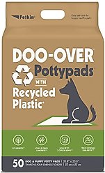 Petkin Doo-Over Dog Pee Pads, 20.8 x 20.8-in, 50 count, Unscented