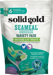 Solid Gold Seameal Variety Pack Squeeze Lickable Cat Treats, 6 count