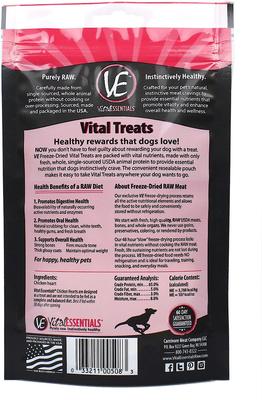 Show full view: Vital Essentials Chicken Hearts Freeze-Dried Raw Dog Treats, 2-oz bag slide 3 of 8