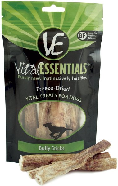 Vital Essentials Bully Sticks Freeze-Dried Raw Dog Treats, 1.7-oz bag slide 1 of 8