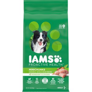 Iams Proactive Health MiniChunks Small Kibble Adult Chicken & Whole Grain Dry Dog Food, 7-lb bag